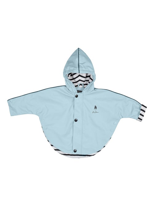 Ciré imperméable bébé 'Breizh Ocean' avec Capuche, Poncho Intérieur rayé - Kiabi Ciré imperméable bébé 'Breizh Ocean' avec Capuche, Poncho Intérieur rayé - Kiabi