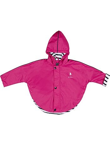 Ciré imperméable bébé 'Breizh Ocean' avec Capuche, Poncho Intérieur rayé