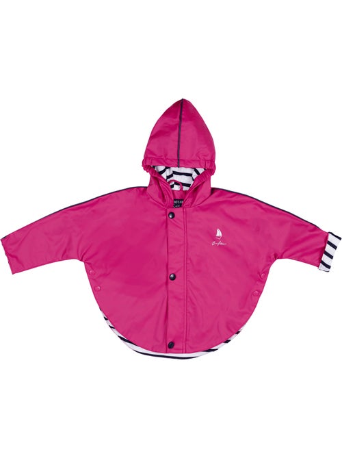 Ciré imperméable bébé 'Breizh Ocean' avec Capuche, Poncho Intérieur rayé - Kiabi