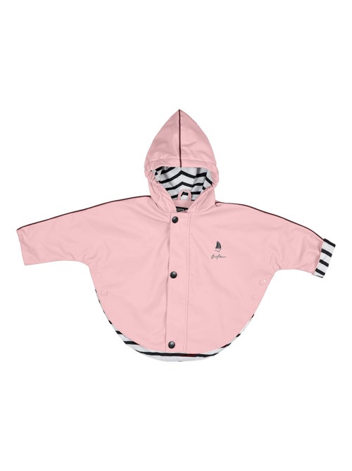 Ciré imperméable bébé 'Breizh Ocean' avec Capuche, Poncho Intérieur rayé - Kiabi Ciré imperméable bébé 'Breizh Ocean' avec Capuche, Poncho Intérieur rayé - Kiabi
