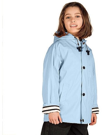 Ciré imperméable 'Breizh Océan' - Intérieur Polaire, Veste avec Capuche rayée Mixte, garçon ou Fille