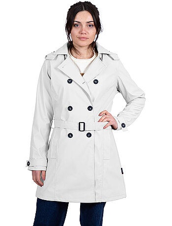 Ciré imperméable 'Breizh Océan', Coupe Trench, Capuche Amovible Femme