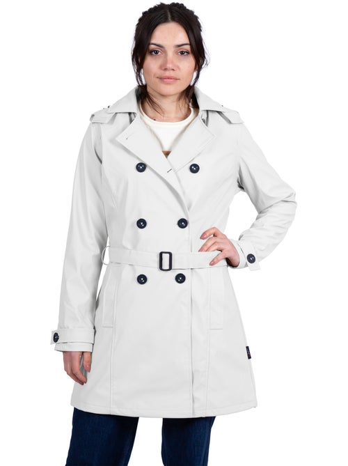 Ciré imperméable 'Breizh Océan', Coupe Trench, Capuche Amovible Femme - Kiabi Ciré imperméable 'Breizh Océan', Coupe Trench, Capuche Amovible Femme - Kiabi