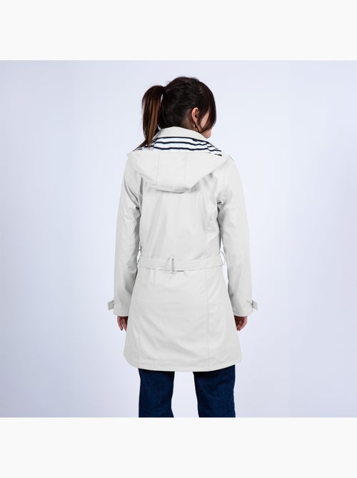 Ciré imperméable 'Breizh Océan', Coupe Trench, Capuche Amovible Femme - Kiabi Ciré imperméable 'Breizh Océan', Coupe Trench, Capuche Amovible Femme - Kiabi
