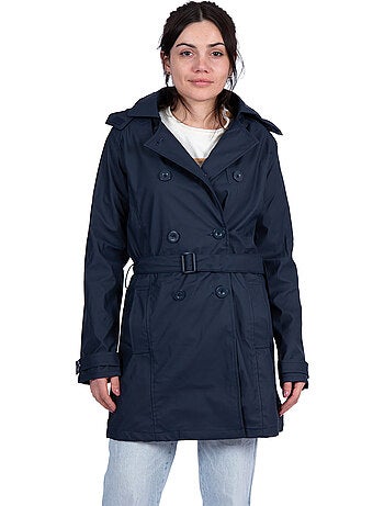 Ciré imperméable 'Breizh Océan', Coupe Trench, Capuche Amovible Femme