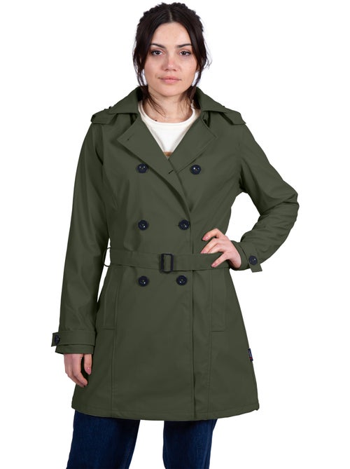 Ciré imperméable 'Breizh Océan', Coupe Trench, Capuche Amovible Femme - Kiabi Ciré imperméable 'Breizh Océan', Coupe Trench, Capuche Amovible Femme - Kiabi