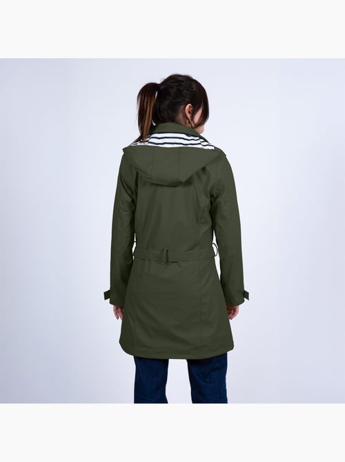 Ciré imperméable 'Breizh Océan', Coupe Trench, Capuche Amovible Femme - Kiabi Ciré imperméable 'Breizh Océan', Coupe Trench, Capuche Amovible Femme - Kiabi