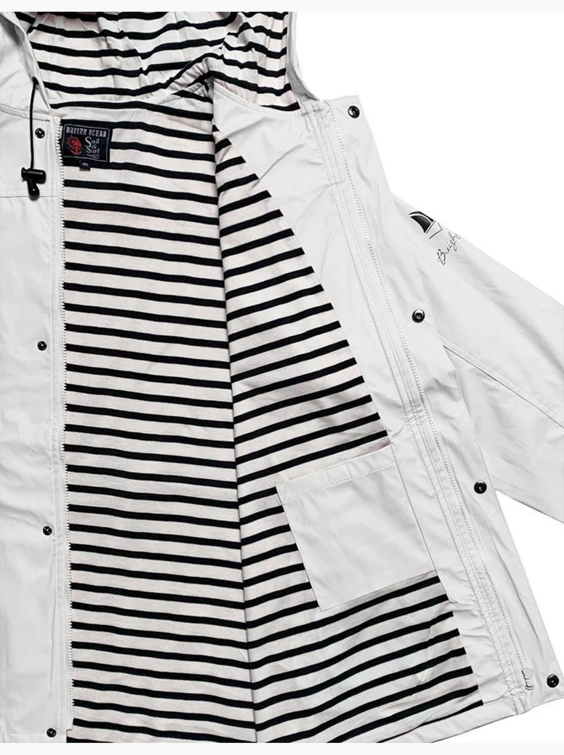 Ciré imperméable 'Breizh Océan', Manteau de pluie Homme ou Femme, veste mixte Blanc - Kiabi