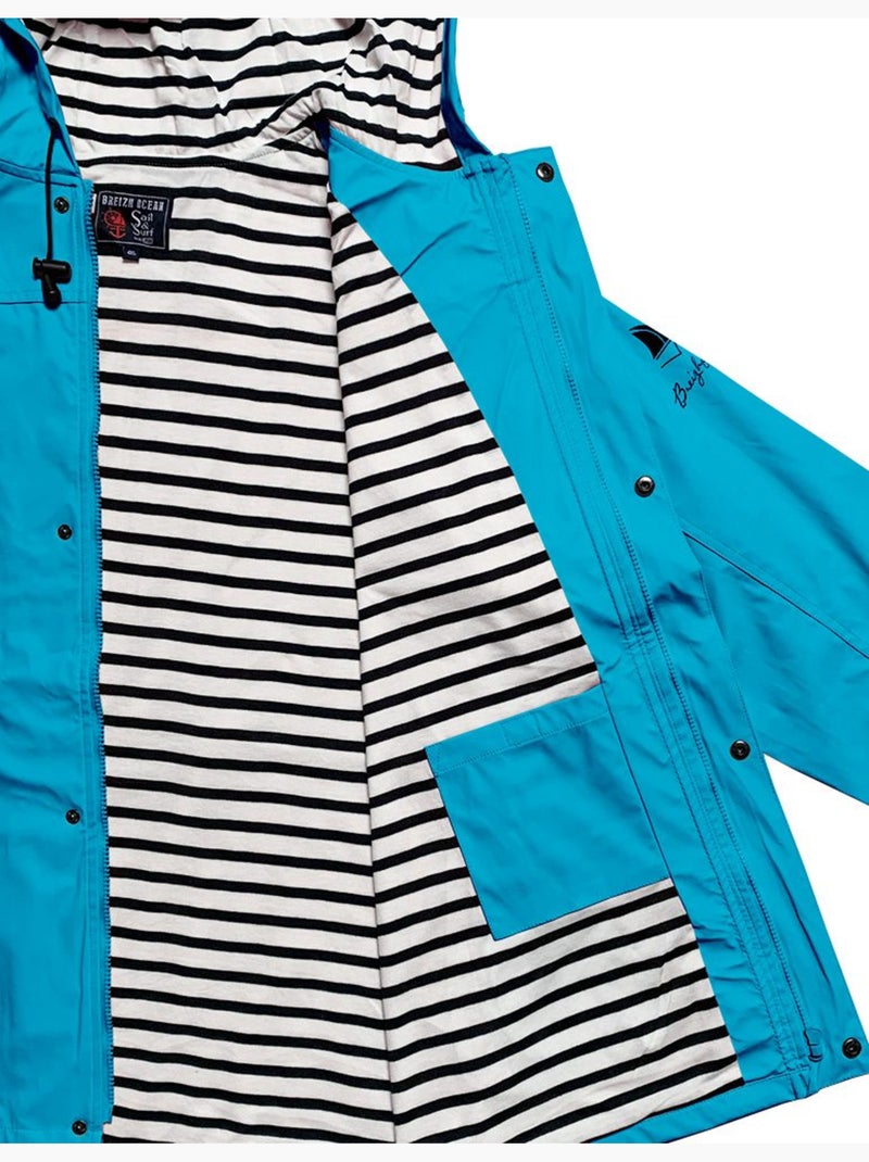 Ciré imperméable 'Breizh Océan', Manteau de pluie Homme ou Femme, veste mixte Turquoise - Kiabi