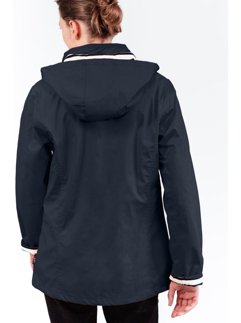 Ciré Imperméable Femme 'Breizh Océan' Coupe ajustée avec intérieur rayé Bleu marine - Kiabi
