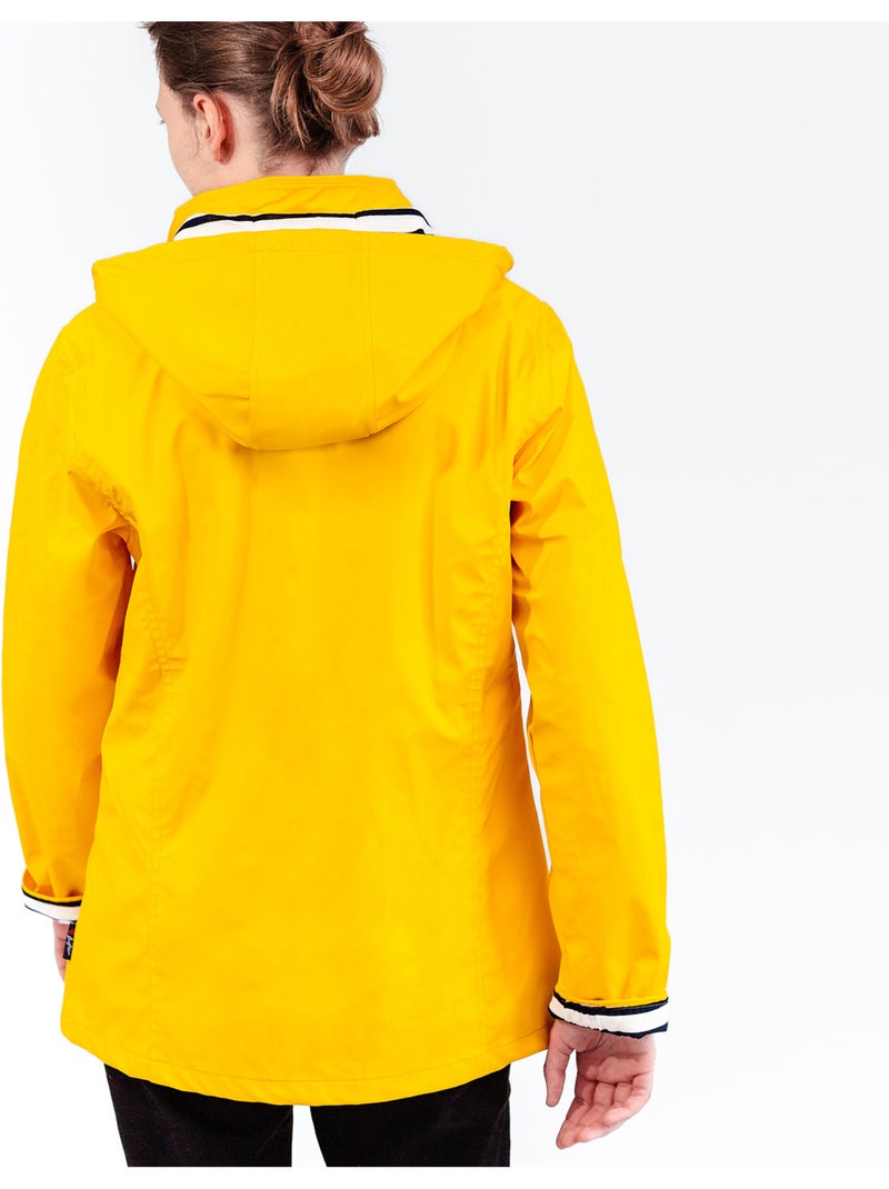 Ciré Imperméable Femme 'Breizh Océan' Coupe ajustée avec intérieur rayé Jaune - Kiabi