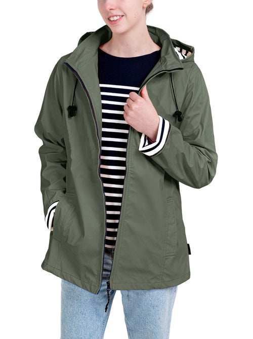 Ciré Imperméable Femme 'Breizh Océan' Coupe ajustée avec intérieur rayé - Kiabi Ciré Imperméable Femme 'Breizh Océan' Coupe ajustée avec intérieur rayé - Kiabi