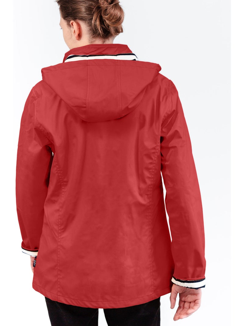 Ciré Imperméable Femme 'Breizh Océan' Coupe ajustée avec intérieur rayé Rouge - Kiabi