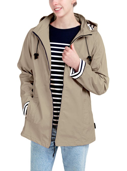 Ciré Imperméable Femme 'Breizh Océan' Coupe ajustée avec intérieur rayé - Kiabi Ciré Imperméable Femme 'Breizh Océan' Coupe ajustée avec intérieur rayé - Kiabi