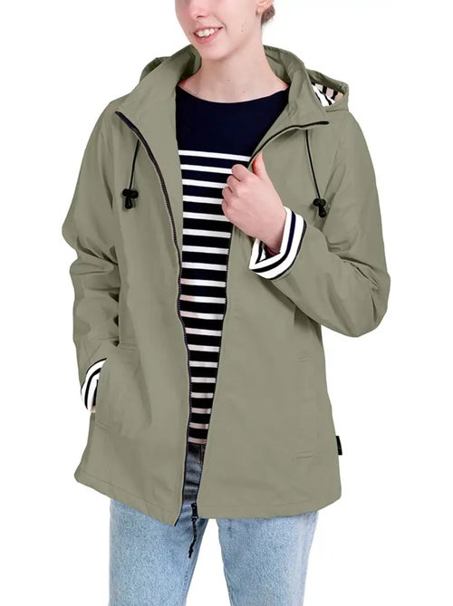 Ciré Imperméable Femme 'Breizh Océan' Coupe ajustée avec intérieur rayé - Kiabi Ciré Imperméable Femme 'Breizh Océan' Coupe ajustée avec intérieur rayé - Kiabi