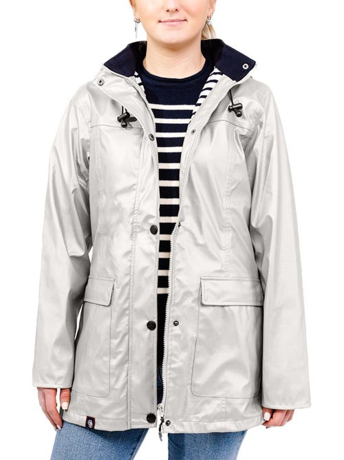 Ciré imperméable femme 'Breizh Océan' Vêtement de pluie à capuche, coutures thermosoudées - Kiabi Ciré imperméable femme 'Breizh Océan' Vêtement de pluie à capuche, coutures thermosoudées - Kiabi