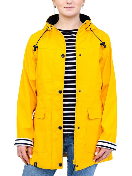 Ciré imperméable femme 'Breizh Océan' Vêtement de pluie à capuche, coutures thermosoudées - Kiabi Ciré imperméable femme 'Breizh Océan' Vêtement de pluie à capuche, coutures thermosoudées - Kiabi
