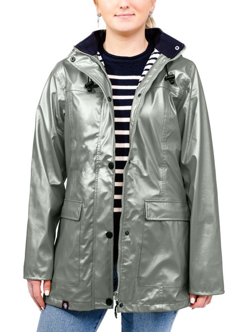 Ciré imperméable femme 'Breizh Océan' Vêtement de pluie à capuche, coutures thermosoudées - Kiabi Ciré imperméable femme 'Breizh Océan' Vêtement de pluie à capuche, coutures thermosoudées - Kiabi