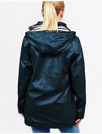Ciré imperméable femme 'Breizh Océan' Vêtement de pluie à capuche, coutures thermosoudées