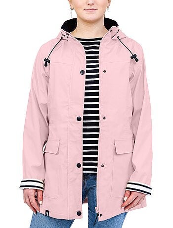 Ciré imperméable femme 'Breizh Océan' Vêtement de pluie à capuche, coutures thermosoudées