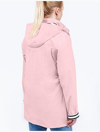 Ciré imperméable femme 'Breizh Océan' Vêtement de pluie à capuche, coutures thermosoudées