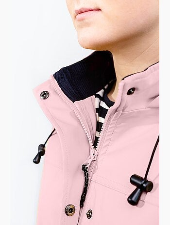 Ciré imperméable femme 'Breizh Océan' Vêtement de pluie à capuche, coutures thermosoudées