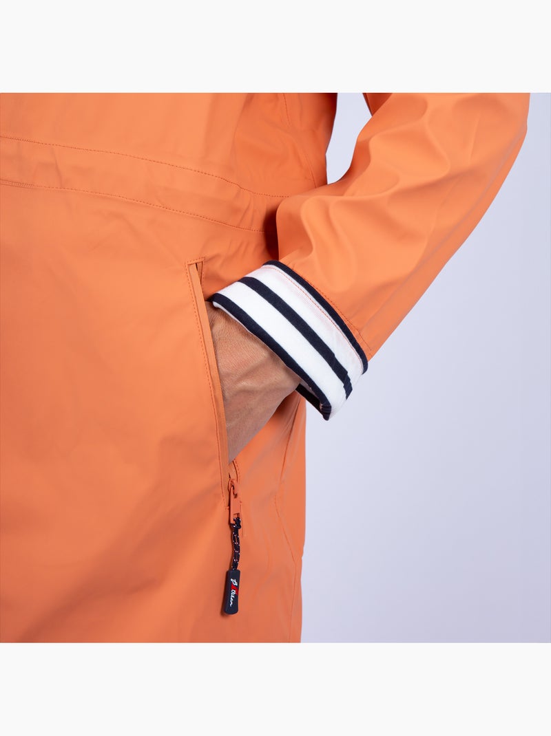 Ciré Imperméable Homme ou Femme 'Breizh Océan', Coupe vent Coupe droite Cornaline - Kiabi