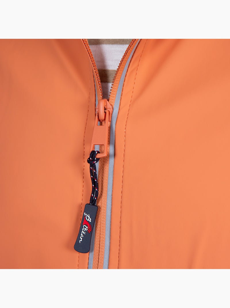Ciré Imperméable Homme ou Femme 'Breizh Océan', Coupe vent Coupe droite Cornaline - Kiabi