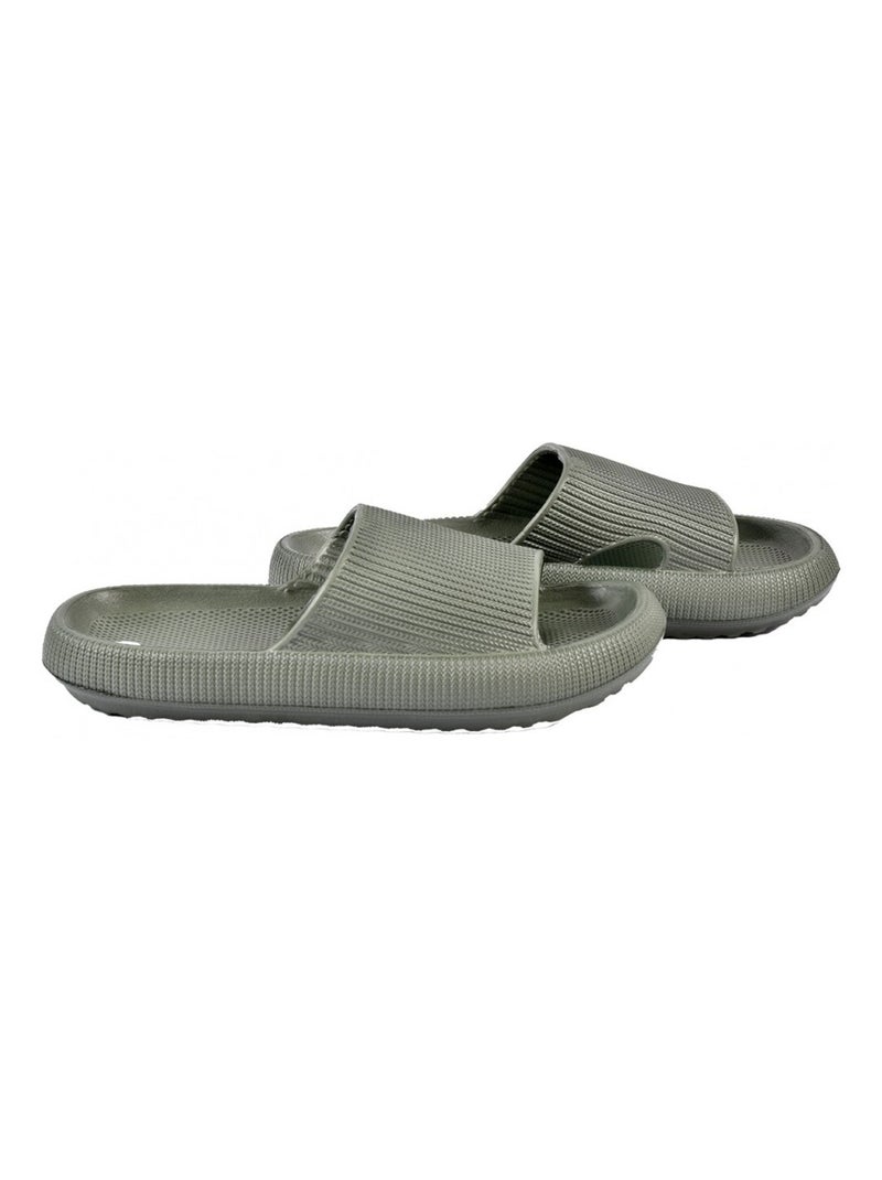 Claquette Sandale Piscine EVA Kaki - Kiabi