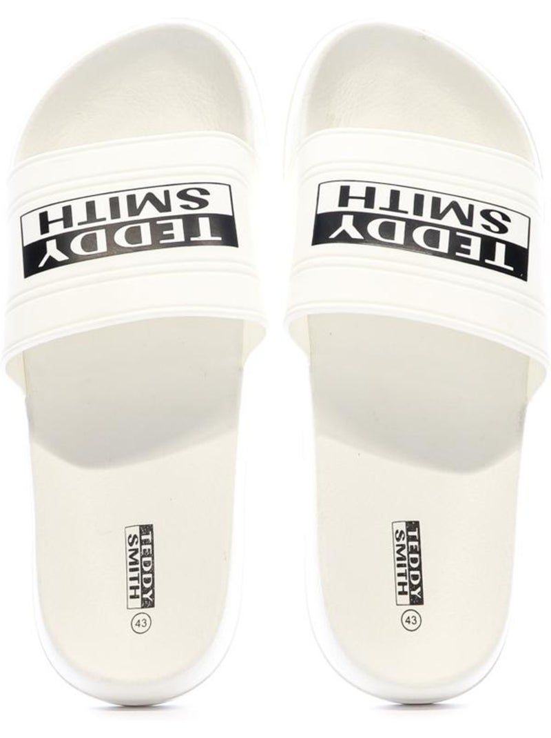 Claquettes homme teddy smith Blanc - Kiabi