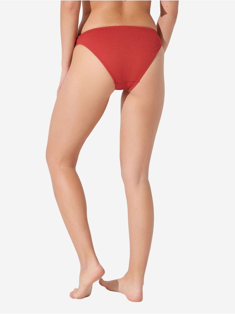 Claudia bas de bikini à nouer sur les côtés penti Terracotta - Kiabi