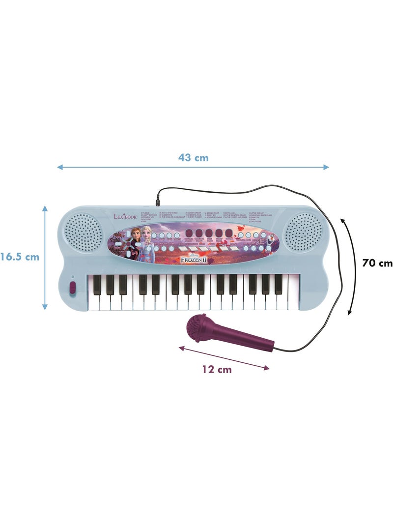 Clavier électronique musical avec micro reine des neiges Bleu - Kiabi