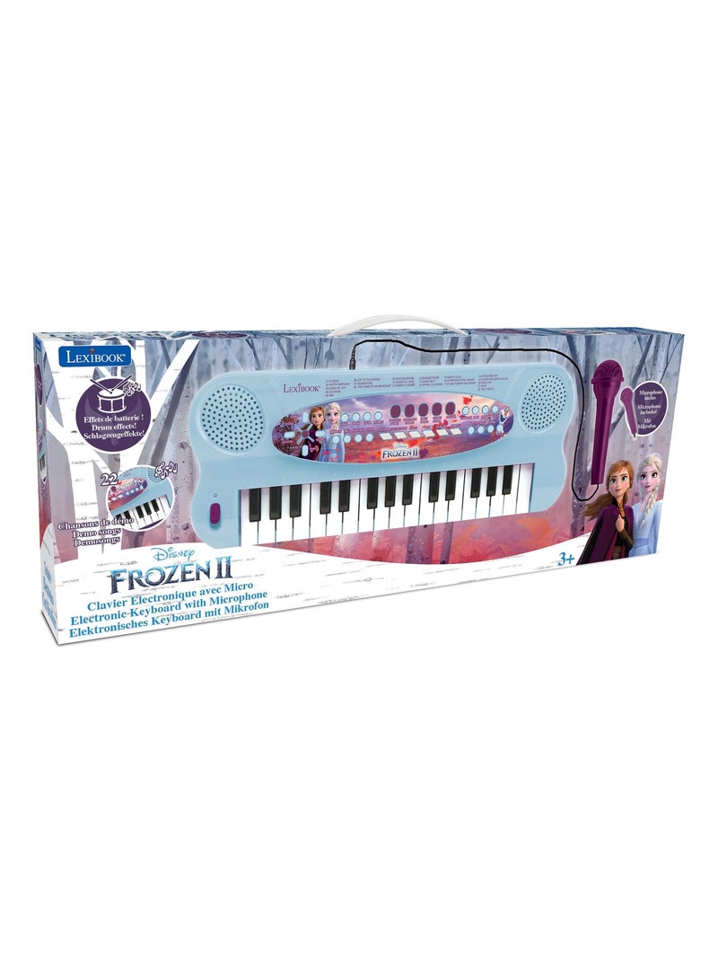 Clavier électronique musical avec micro reine des neiges Bleu - Kiabi