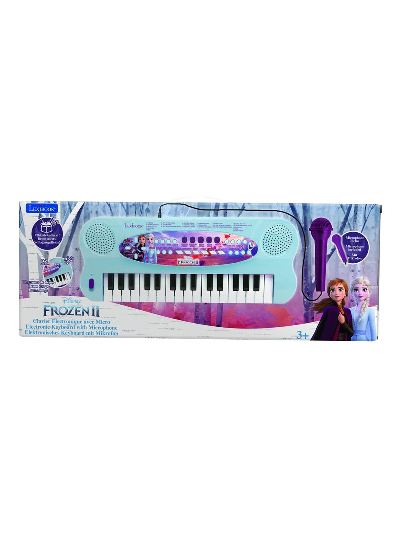Clavier électronique musical avec micro reine des neiges Bleu - Kiabi