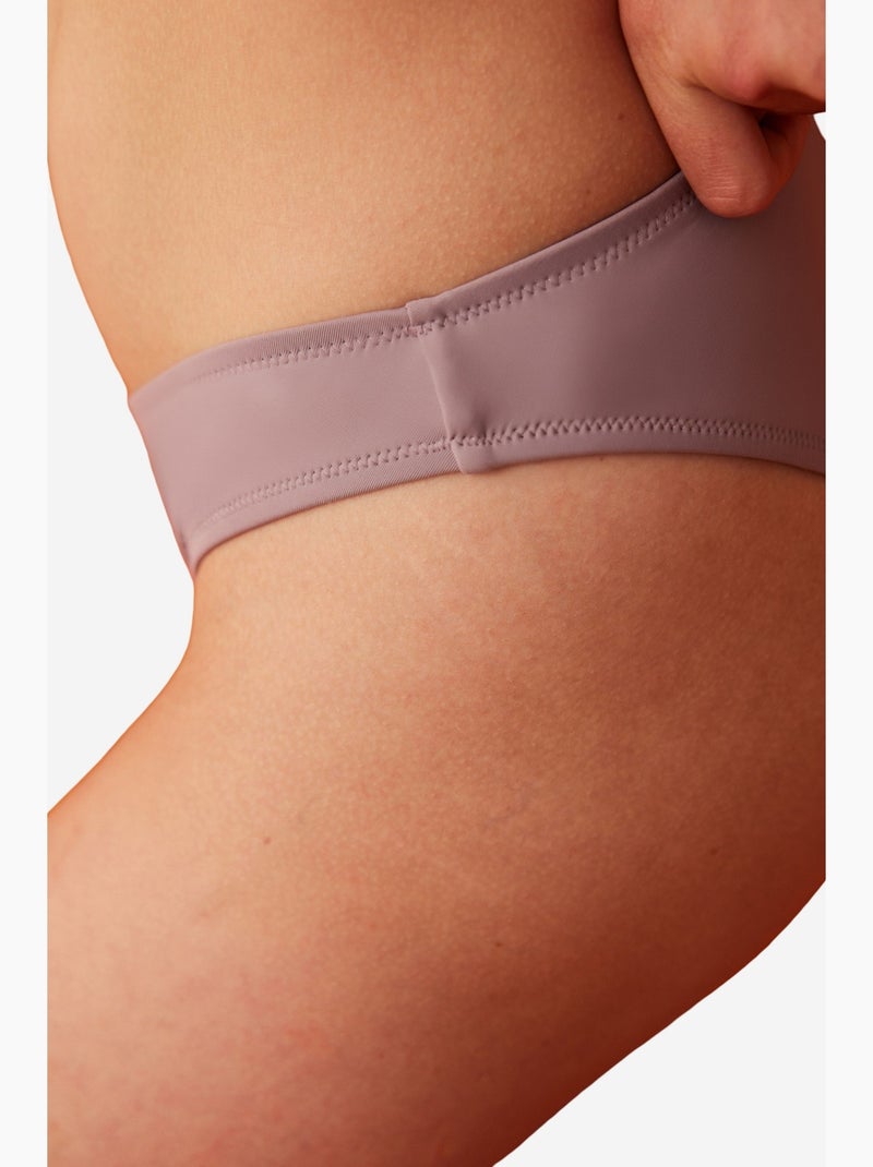 Clean bikinibroekje met v-snit penti Mauve - Kiabi