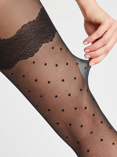Cleopatre panty fantasie 20 denier zwart - Kiabi