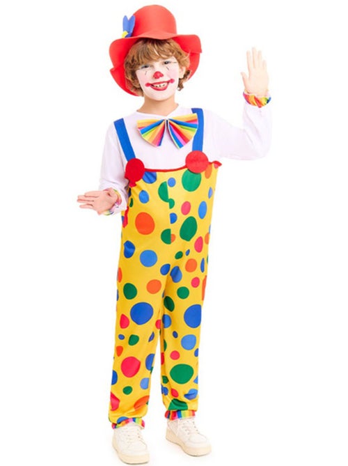 Clownkostuum met stippenoveralls - Kiabi