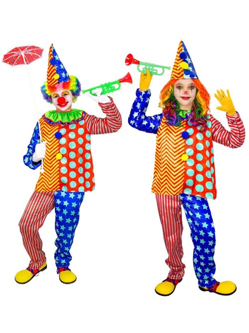 Clownkostuum met strepen en stippen - Kiabi