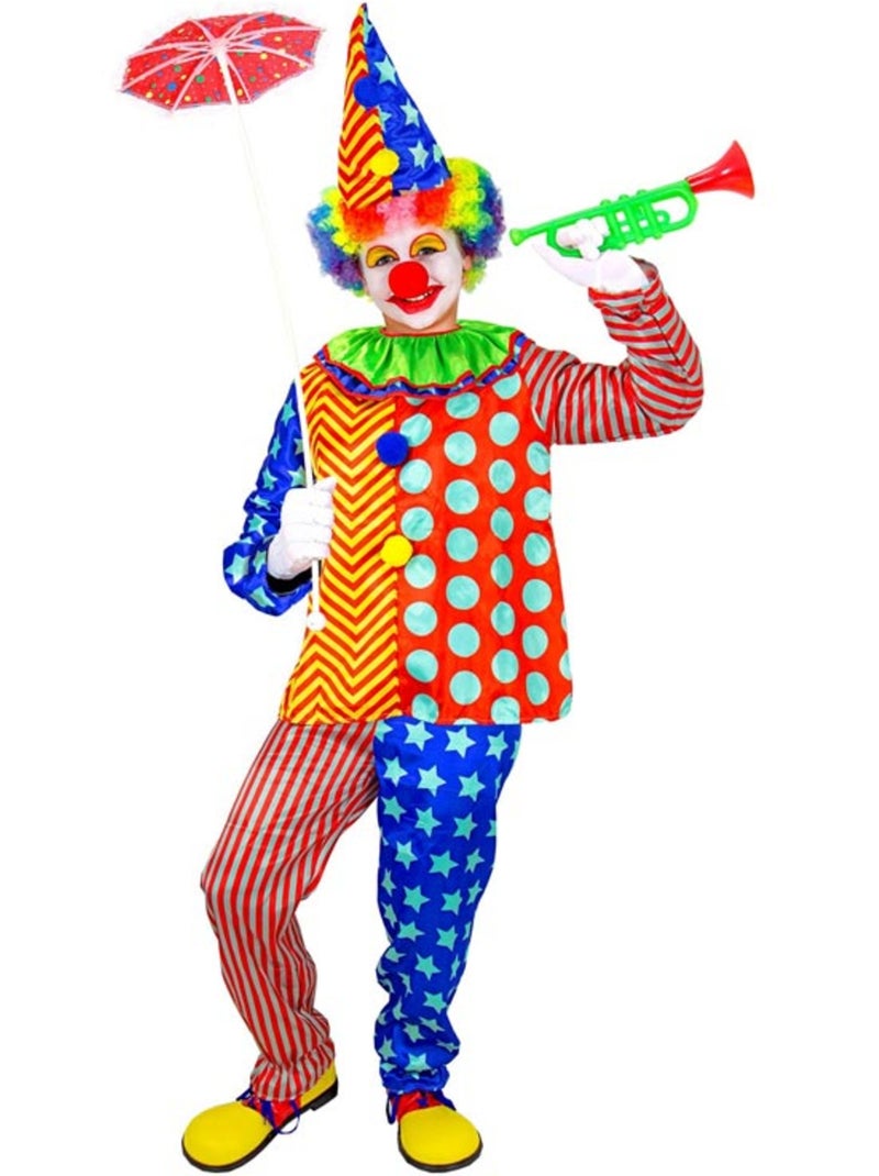 Clownkostuum met strepen en stippen Multicolor - Kiabi