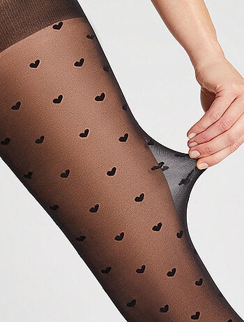 Coeur panty fantasie 25 denier zwart