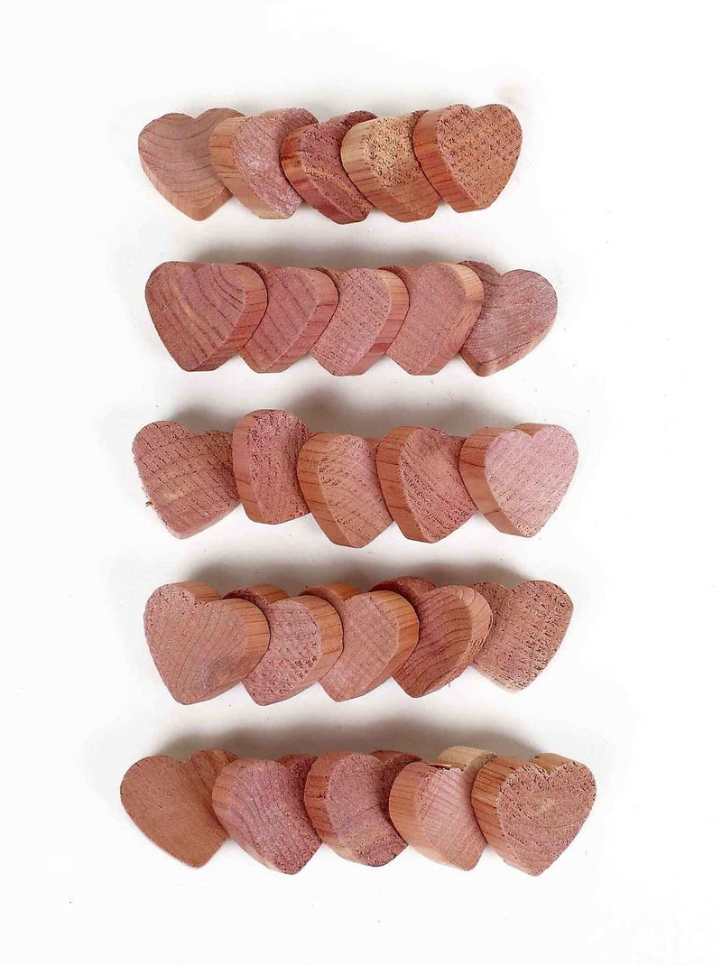 Lot De 100 Rondelles De Bois, Pendentifs Rouges En Forme De Cœur Faits