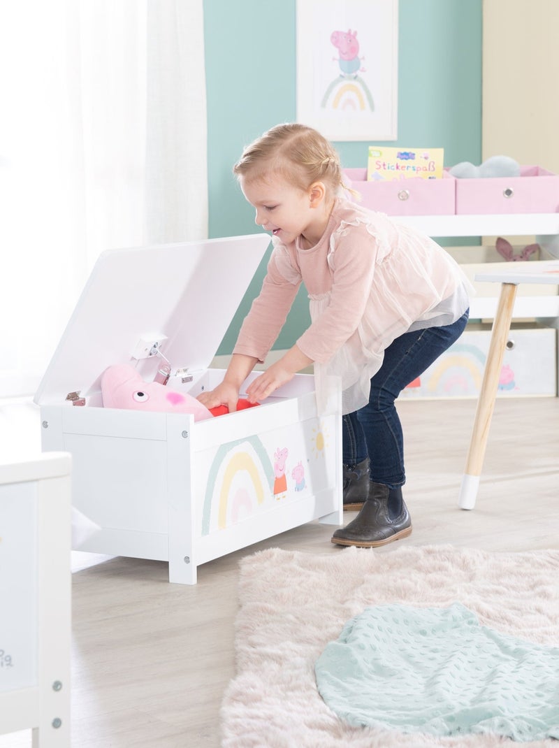 Coffre à jouets à fermeture douce 'Roba Peppa Pig' Blanc Rose - Kiabi