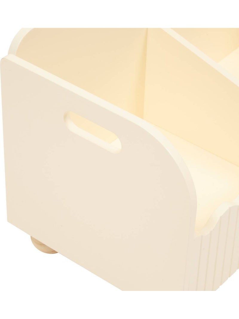 Coffre de rangement enfant 2 compartiments à poignées BOULI Beige - Kiabi