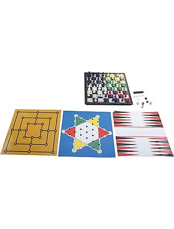 Coffret 8 jeux de société avec pions magnétiques