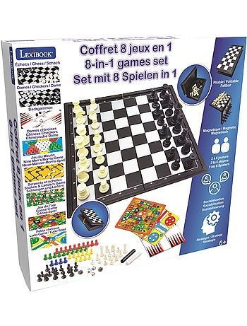 Coffret 8 jeux de société avec pions magnétiques