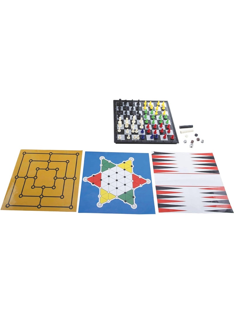 Coffret 8 jeux de société avec pions magnétiques Noir - Kiabi