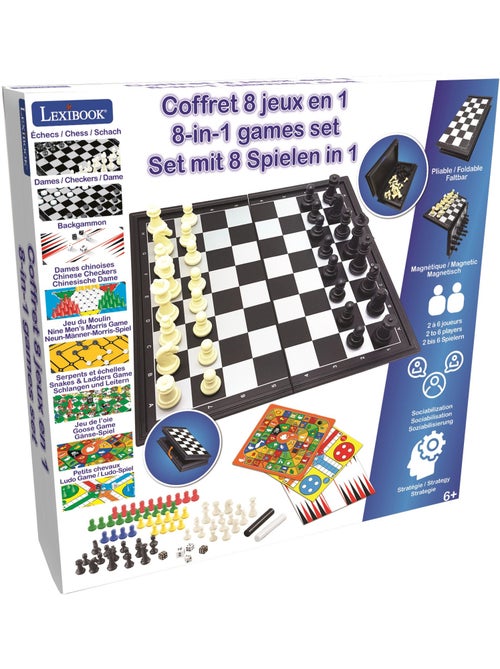 Coffret 8 jeux de société avec pions magnétiques - Kiabi Coffret 8 jeux de société avec pions magnétiques - Kiabi
