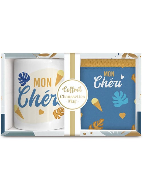 Coffret cadeau mok en chaussettes 'Mon Chéri' – CMP - Kiabi