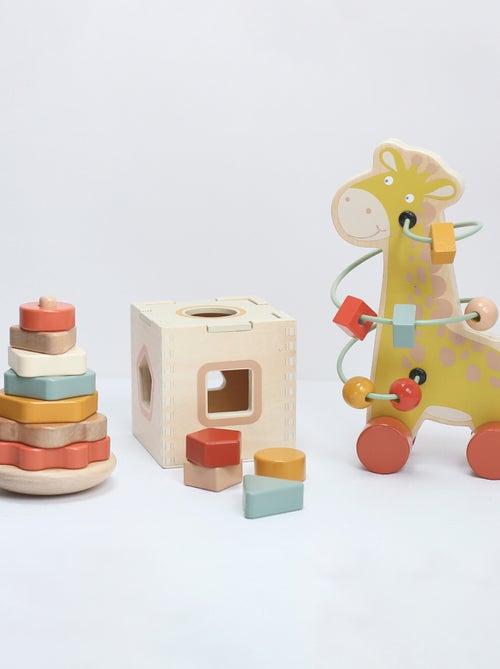 Coffret de 3 jouets d'éveil en bois - Kiabi