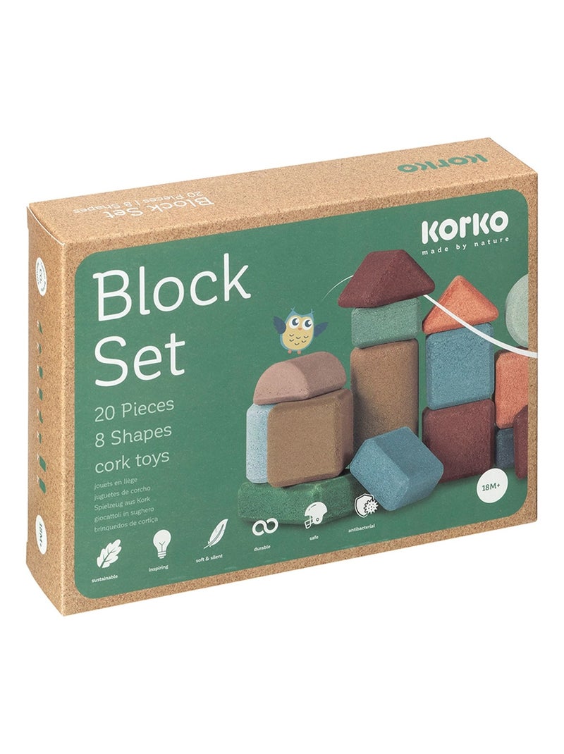 Coffret de blocs de construction en liège - 20 pcs Multicolore - Kiabi